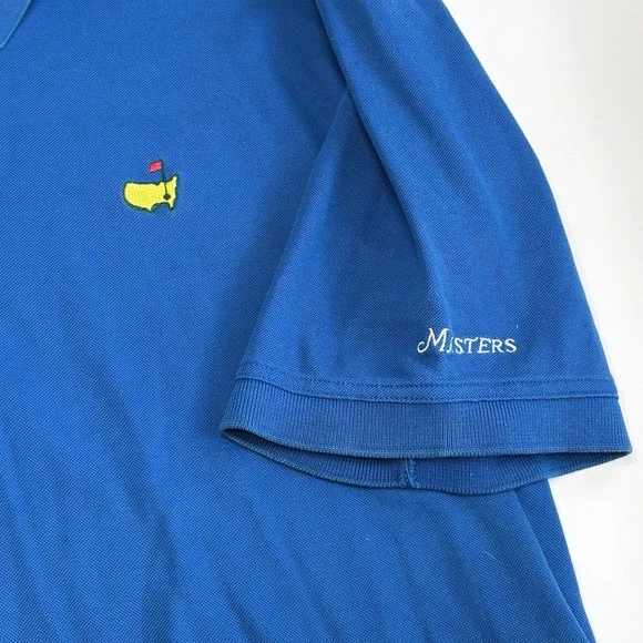 Vintage Masters Polo Shirt Mens XL Blue Embroidered Logo Golf - Picture 3 of 9